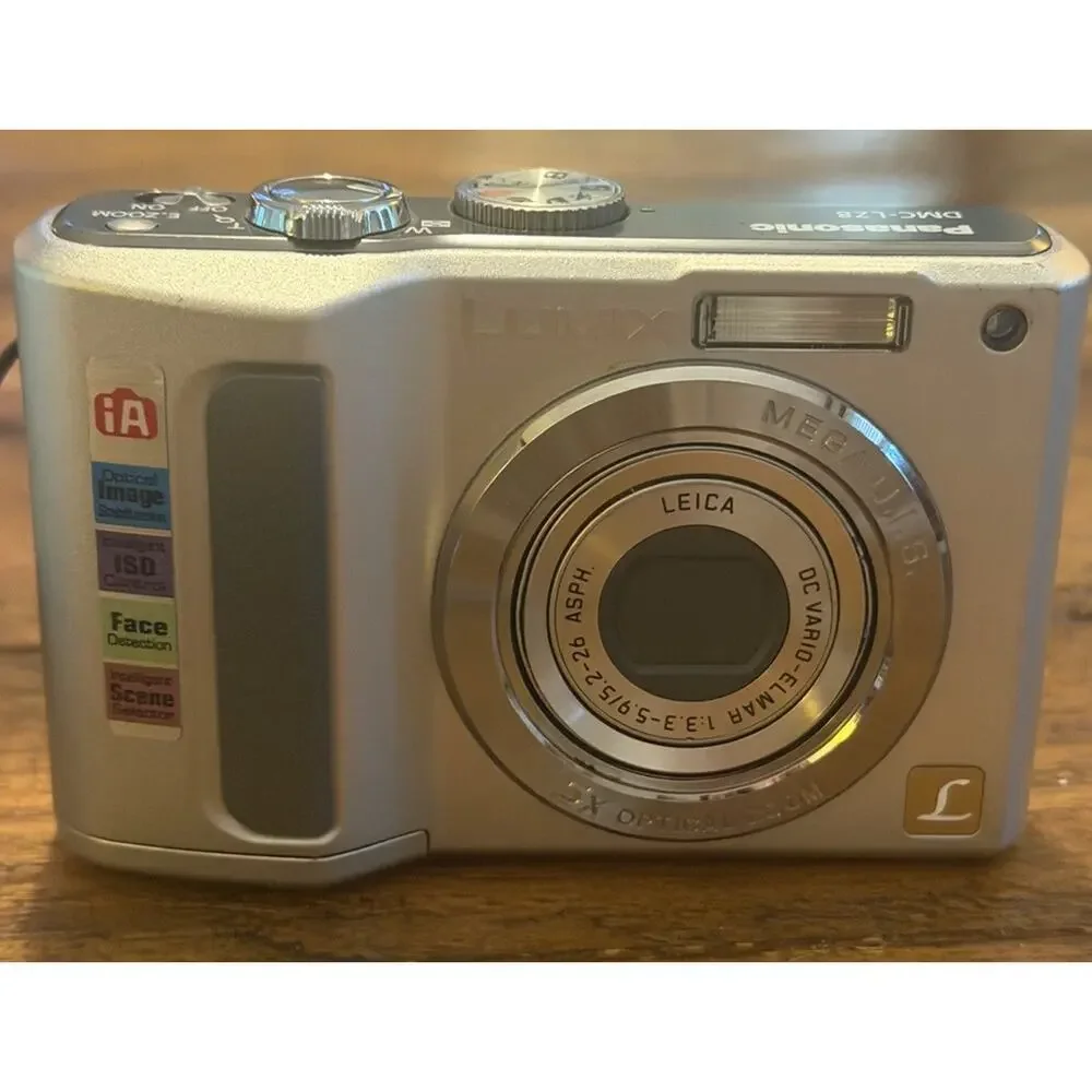 Vintage Panasonic Lumix DMC-LZ8 8.1MP Digital Camera Black 5x Zoom TESTED WORKS